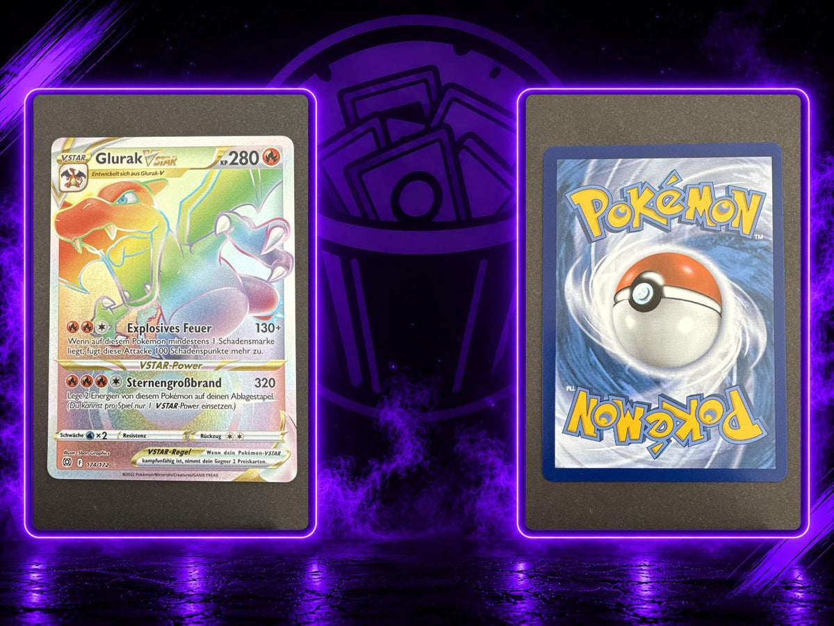 Glurak VSTAR Rainbow NM DE